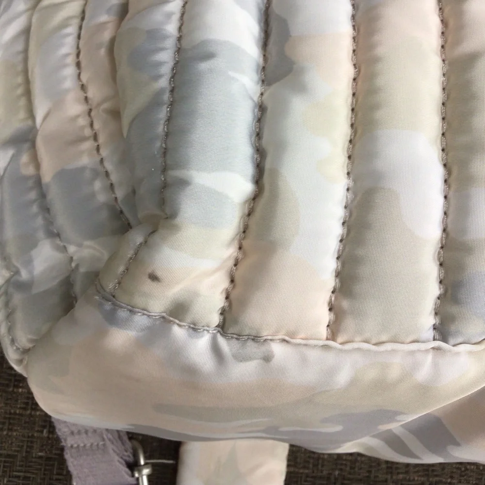 Peach/Gray Camo Quilted SELMA Backpack